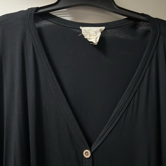 Black button up tie front top from chic soul - Picture 3 of 6